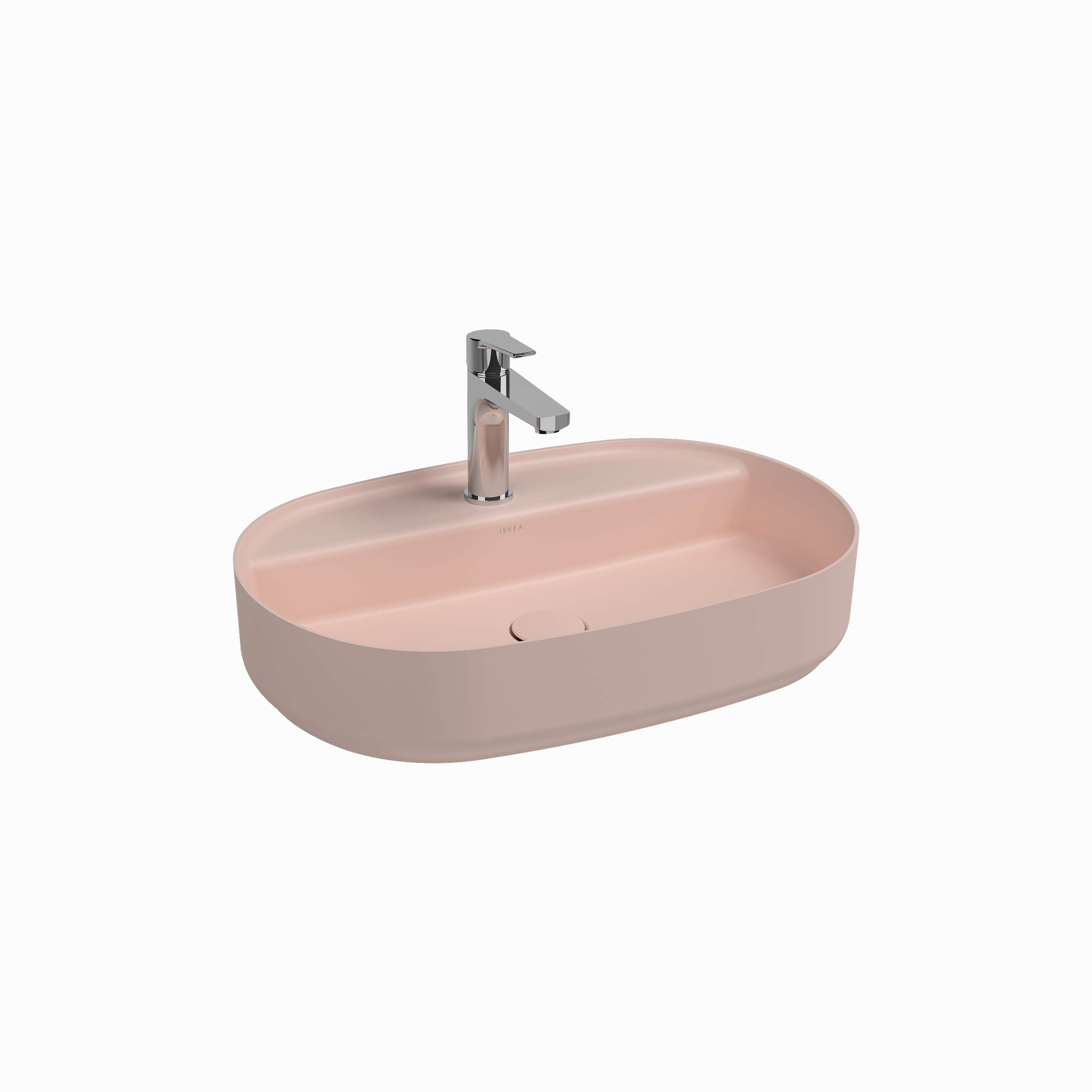 ISVEA INFINITY TEZGAH ÜSTÜ BATARYA DELİKLİ LAVABO - SOMON (60X40)