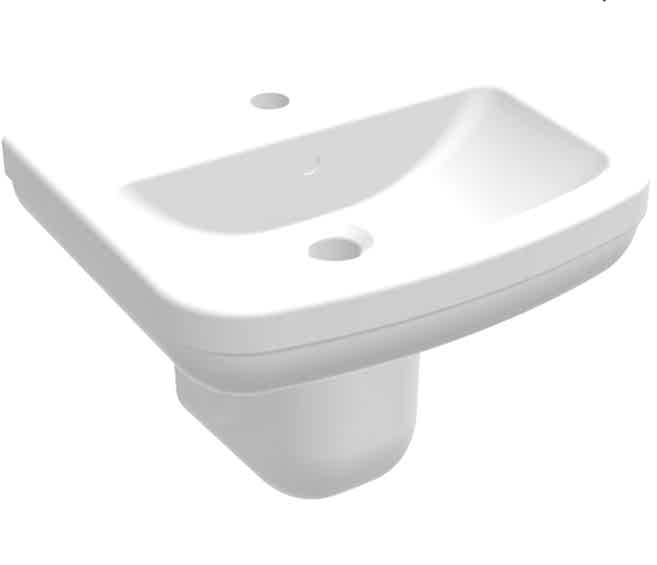 BIEN DOR LAVABO DUVAR MONTAJLI B.DELIKLI BEYAZ (450X350)