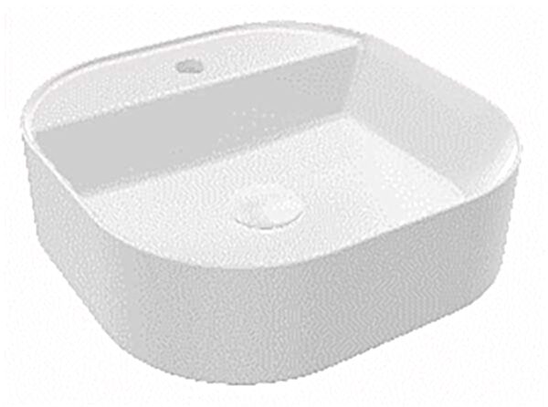 BIEN FLAME KARE GÖVDE ÜSTÜ LAVABO B.DELIKLI SATEN BEYAZ (Ø440)