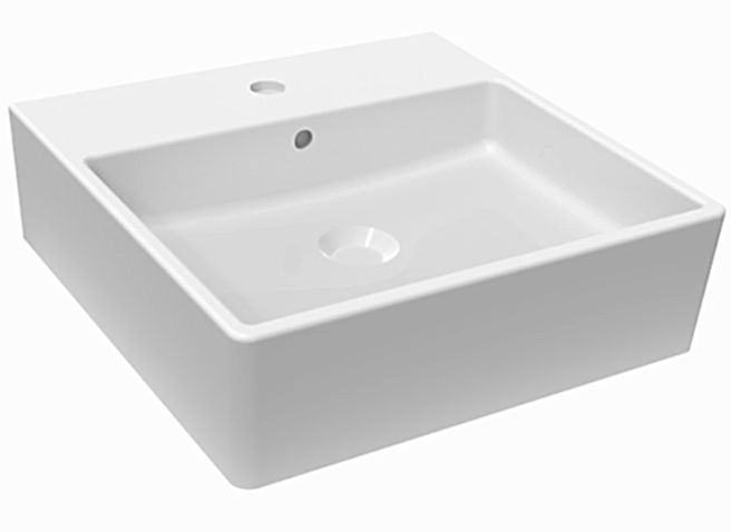 BIEN HARMONY GÖVDE ÜSTÜ LAVABO B.DELIKLI BEYAZ (460X550)