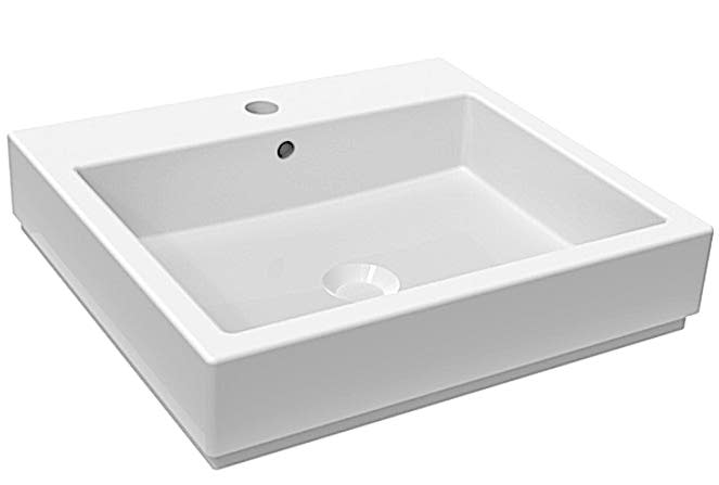BIEN INFINITUM GÖVDE ÜSTÜ LAVABO B.DELIKLI BEYAZ (500X500)