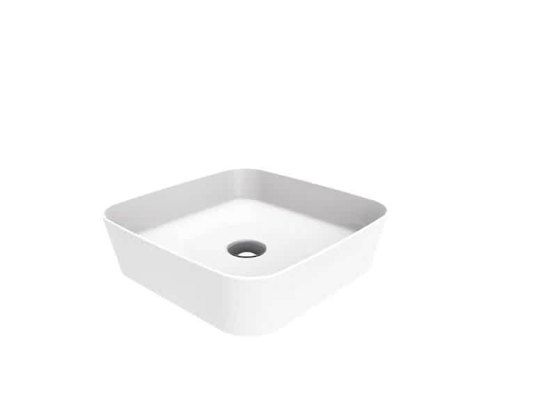 CREAVIT LOOP TEZGAH ÜSTÜ KARE LAVABO - BATARYA DELİKSİZ (40X40)
