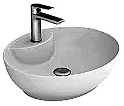 BIEN MOTTO OVAL GÖVDE ÜSTÜ LAVABO B.DELIKLI BEYAZ (500X380)