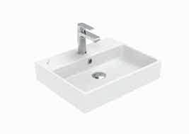CREAVIT NEXT TEZGAH ÜSTÜ KARE LAVABO - BATARYA DELİKLİ (50X40)