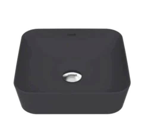 CREAVIT ULTRA KARE TEZGAH ÜSTÜ LAVABO MAT ANTRASIT - BATARYA DELİKSİZ (40X40)